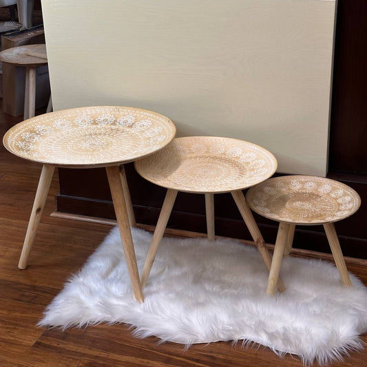 Y543 Retro Coffee Table Plate Shape Set