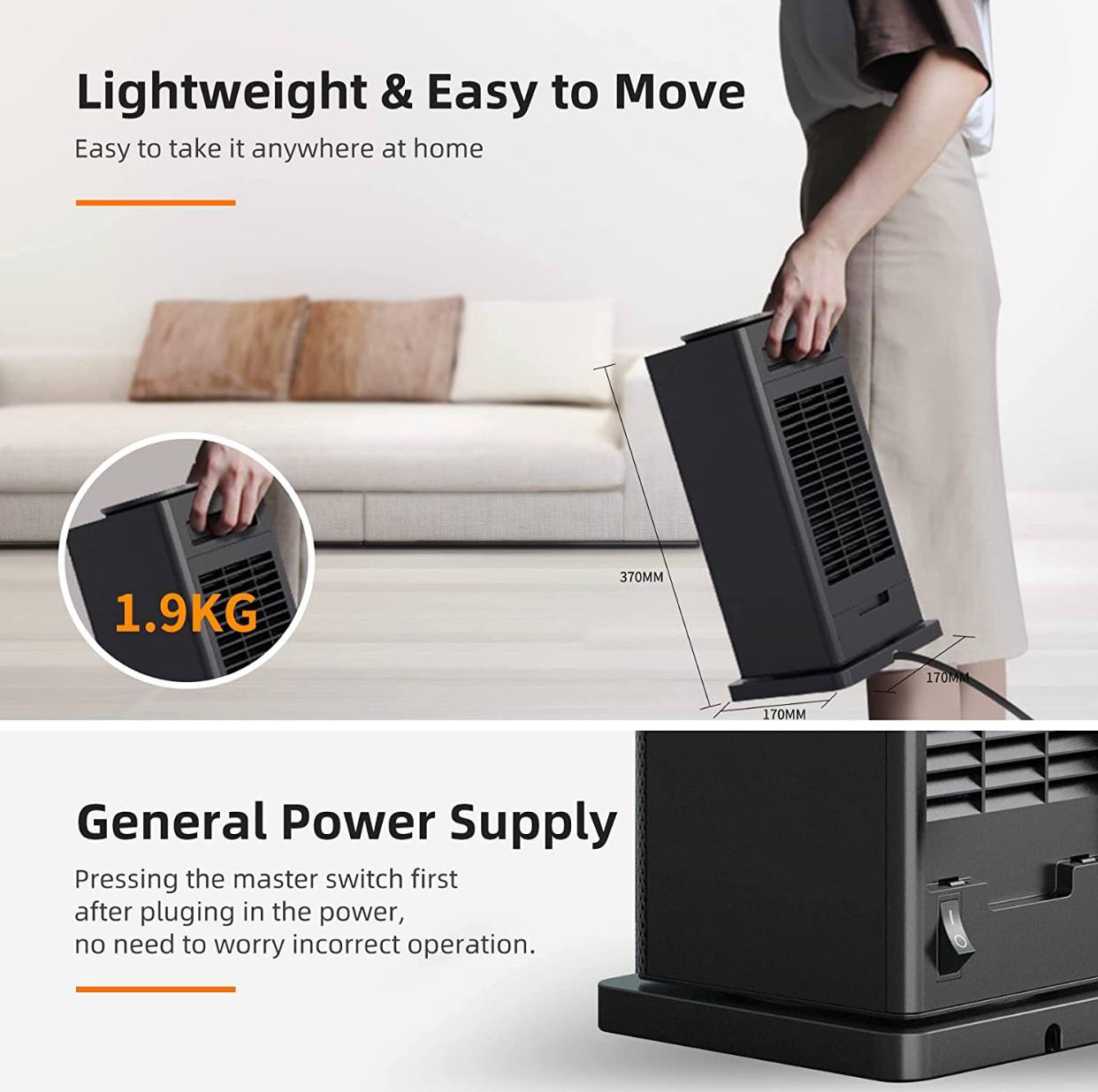 Ceramic Tower Space Heater