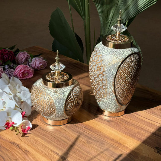 Giger Jar Shapes With Decorative Lids