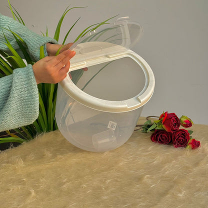 Round Plastic Food Container with Vent Lid