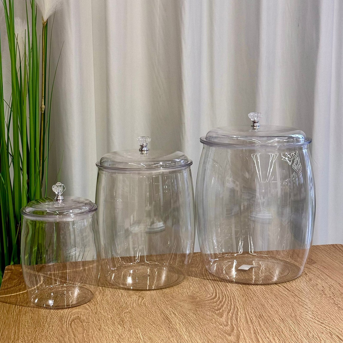 3PCS of Durable Organizer Jar Set With Lids