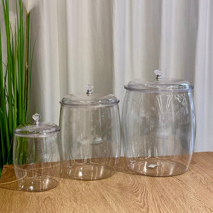 3PCS of Durable Organizer Jar Set With Lids