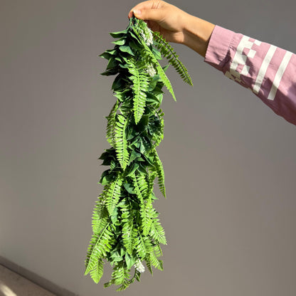 Tropical Fern Drop – Artificial Hanging Plant