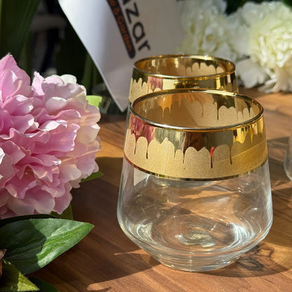Golden Rim Luxury Glass Set - 6 Pieces