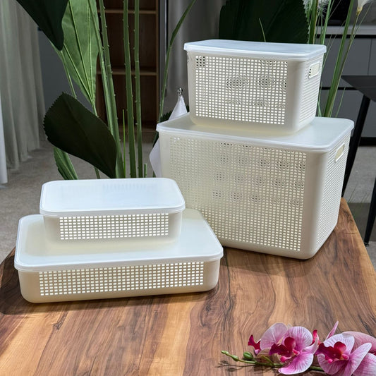 Modern Multi-Purpose Storage Basket With Cover
