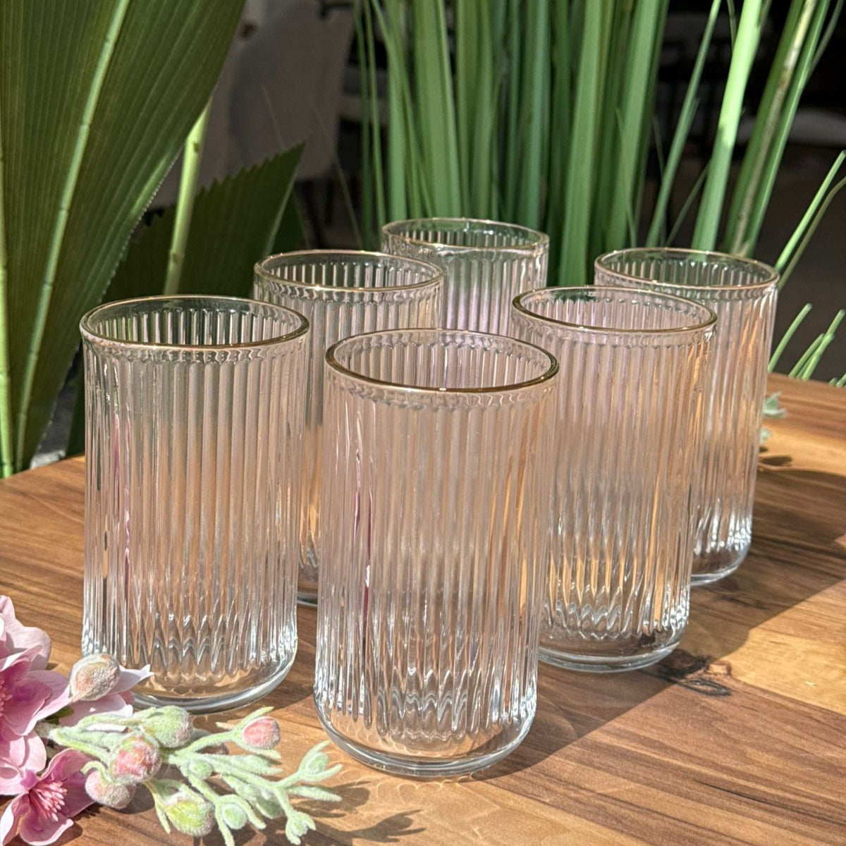 طقم أكواب جولدن إيدج ريبل - 6 قطع