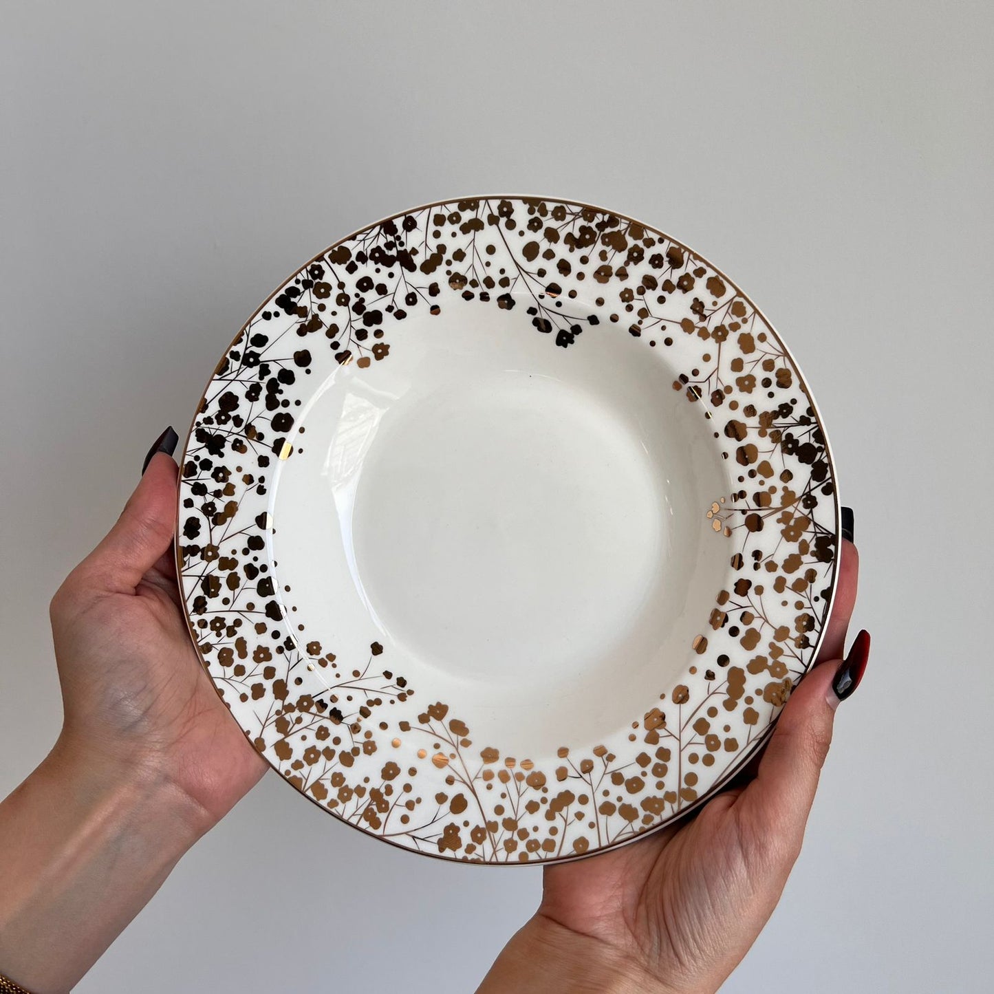 20PCS Golden Floral Dining Tableware Set