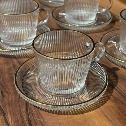 Modern Elegance Gold-Rim Teacup Collection