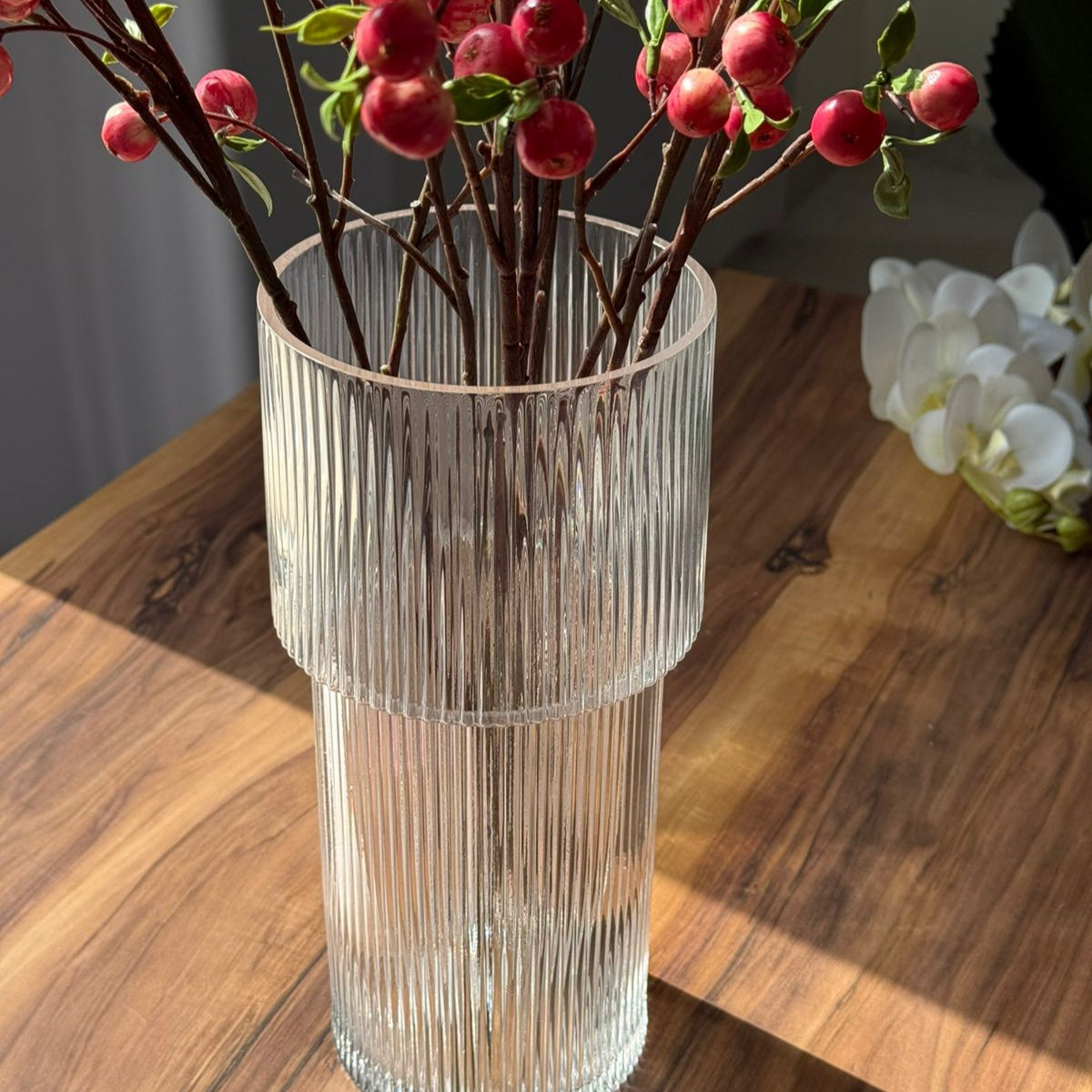Modern Crest Clear Glass Vases