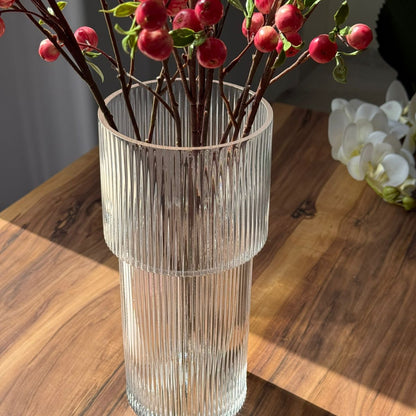 Modern Crest Clear Glass Vases