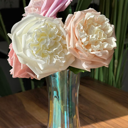 Iridescent Bloom Glass Vase