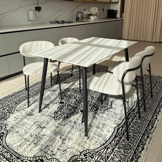 Dany Table and Luca Chairs Dining Set