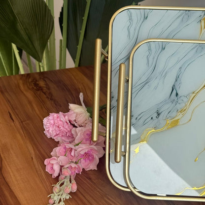 Marble Luxe Serving Tray - Set Of 2