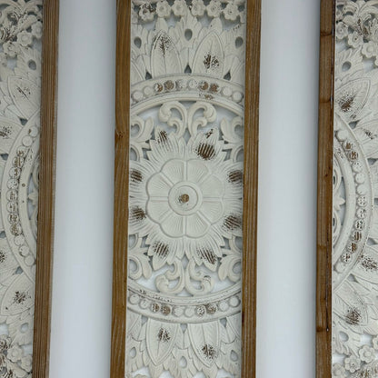 Carved Wood Frame Wall Art Decor