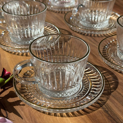 Classic Line Elegance - Glass Teacup Set