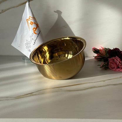 2-Sized Metal Strainer- Style Serving Bowl