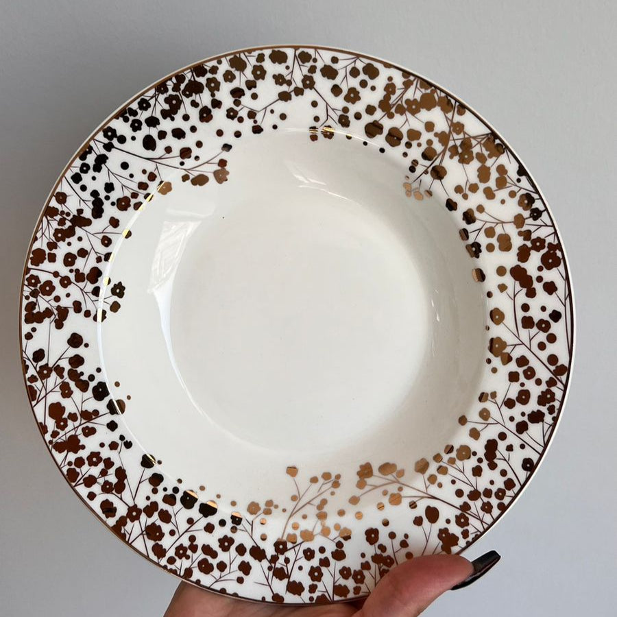 20PCS Golden Floral Dining Tableware Set