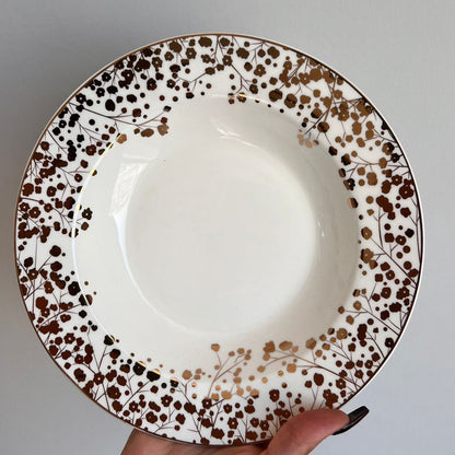 20PCS Golden Floral Dining Tableware Set