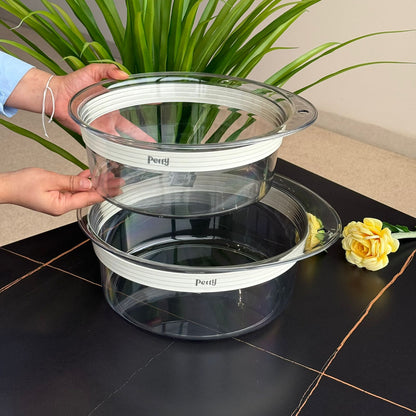 Clear Round Acrylic Food Storage Container