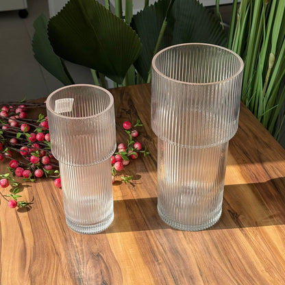 Modern Crest Clear Glass Vases