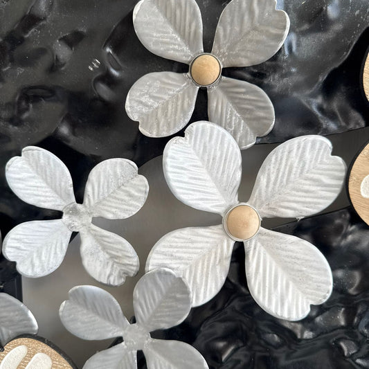 Metal Wall Decorative With Small Flowers