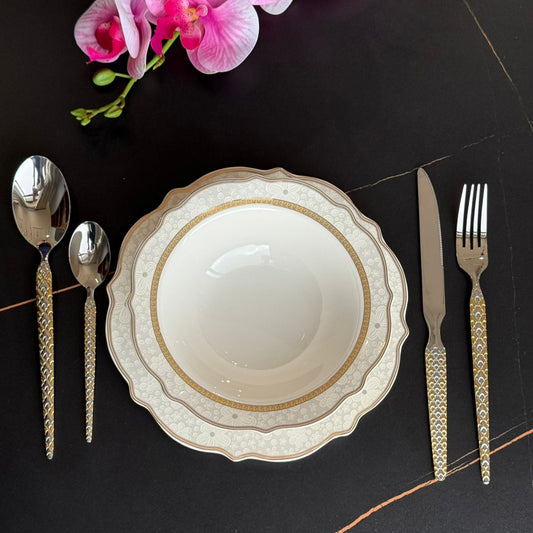 Royal Pattern Silver-Gold Luxe Cutlery Collection