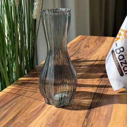 Roselle Curved Glass Vases - Black