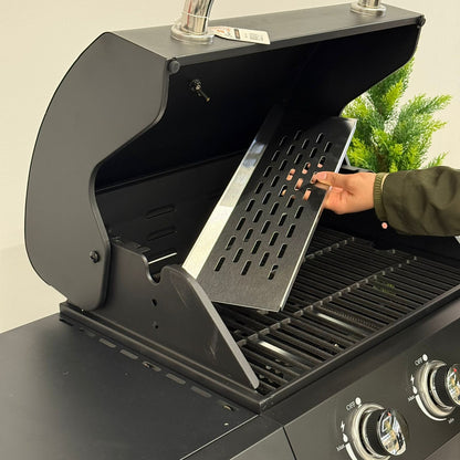 مەقەڵەی گازی  بە ڕەفەی لایەنی و کابینەی هەڵگرتن