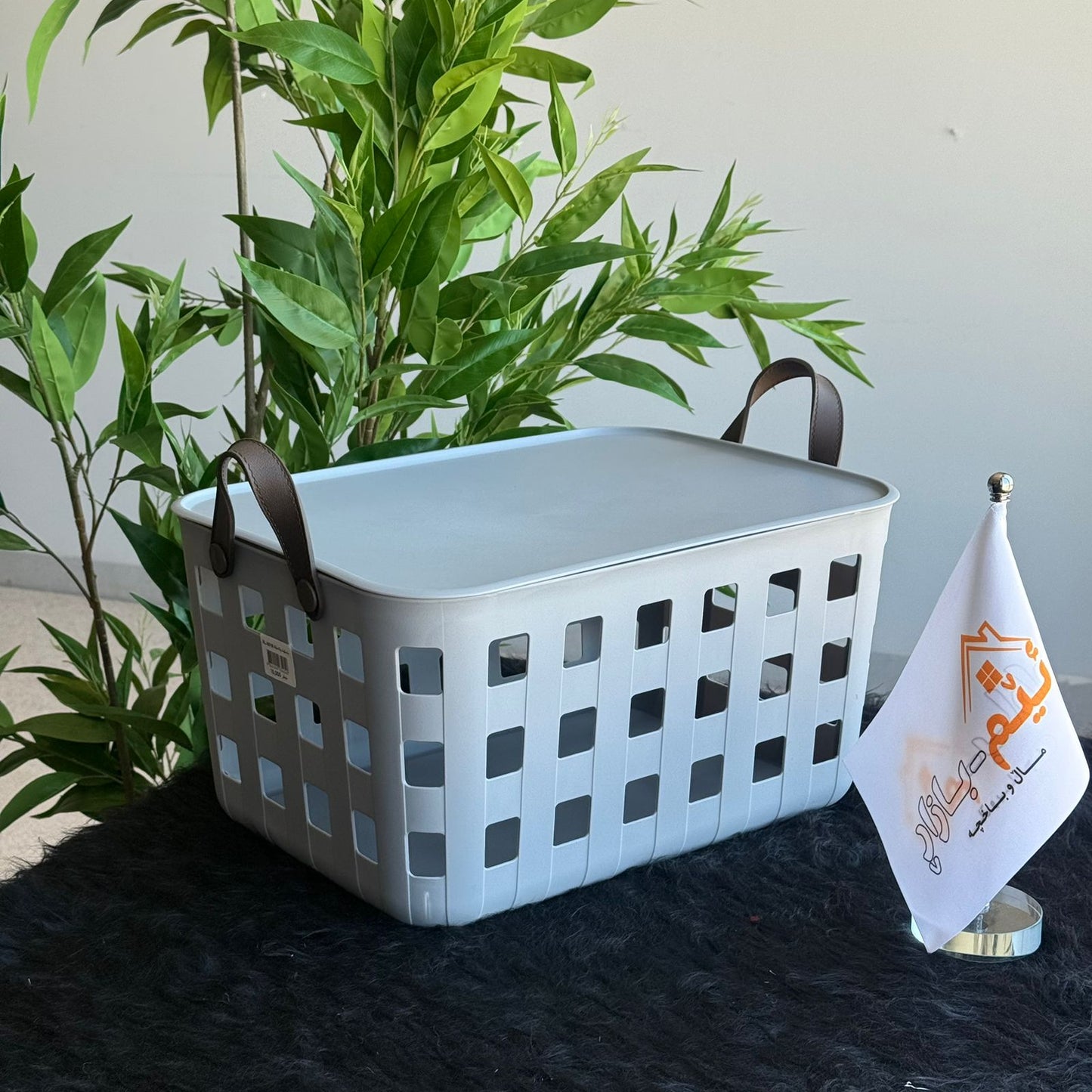 Stackable & Ventilated Design Plastic Storage Baskets With Handles