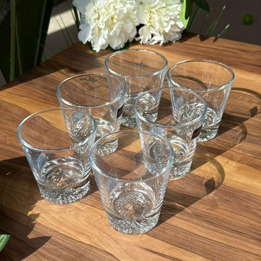 Elegant Clear Glass Tumbler Set – Set Of 6