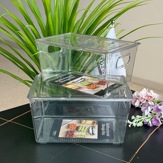 3- Sized Clear Acrylic Storage Boxes