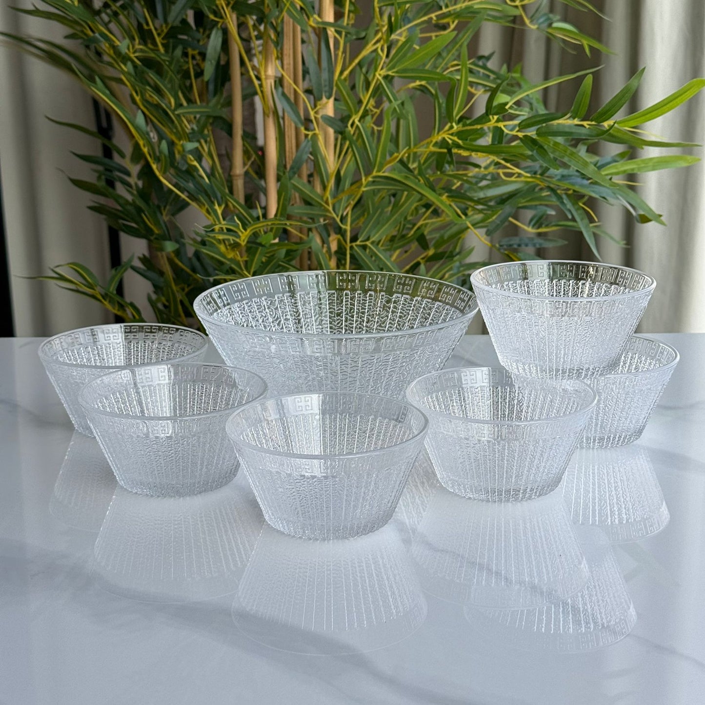 Luxury Glass Dessert & Salad Bowl Set