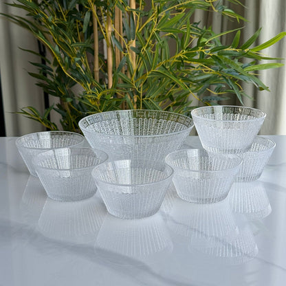 Luxury Glass Dessert & Salad Bowl Set