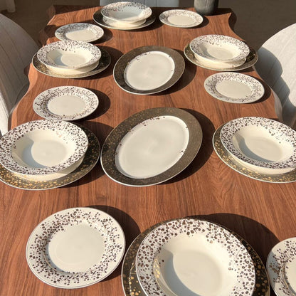 20PCS Golden Floral Dining Tableware Set