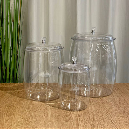 3PCS of Durable Organizer Jar Set With Lids