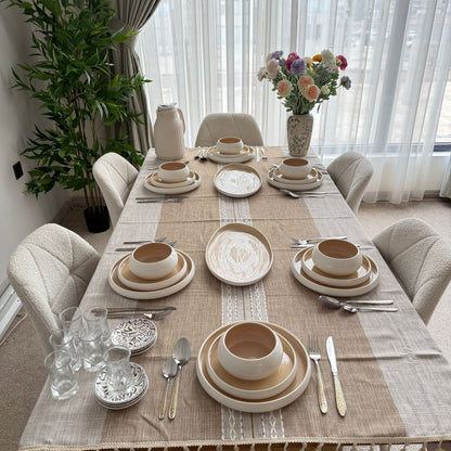 Modern Two-Tone Ceramic Dinnerware Set