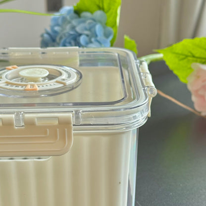 حاوية تخزين طعام محكمة الغلق ومتعددة الأغراض مع قرص لعرض التاريخ - مجموعة مكونة من 4 قطع