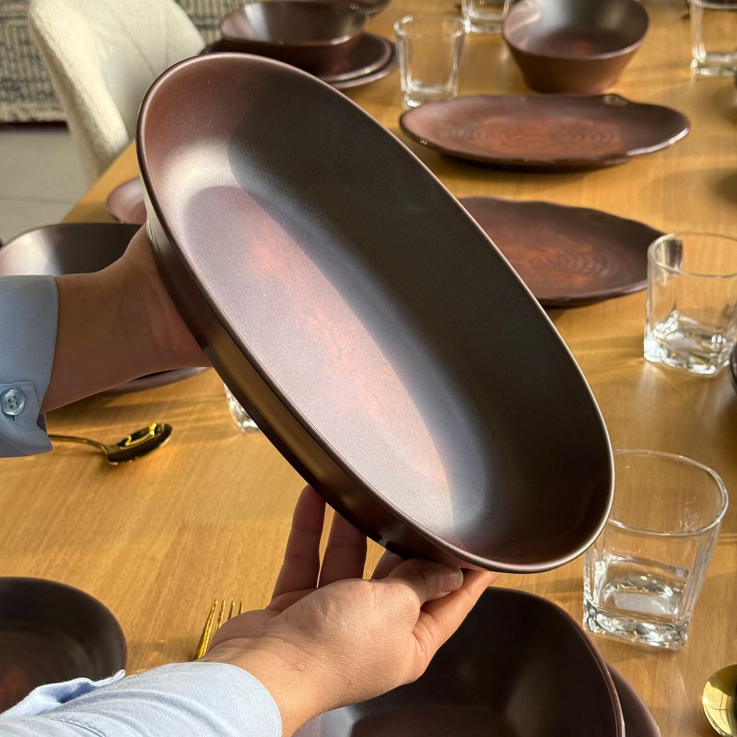 Modern Elegant Melamine Dinnerware Plate Set