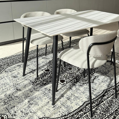 Dany Table and Luca Chairs Dining Set