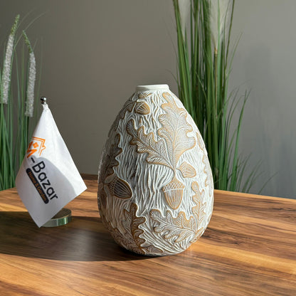 مزهرية سيراميك عتيقة مرسومة يدويًا