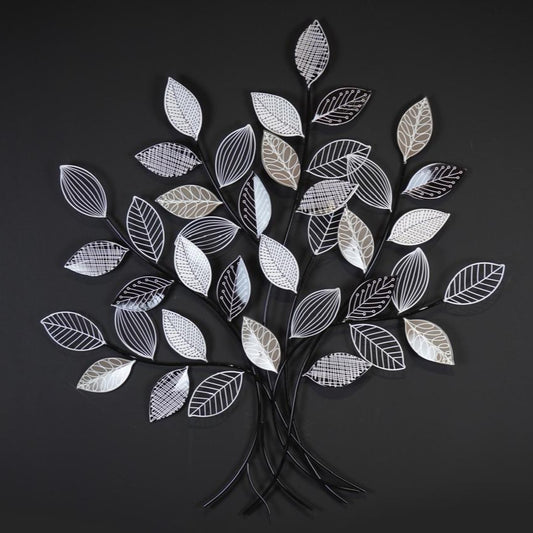 Elegant Leaf Branches Metal Wall Decor