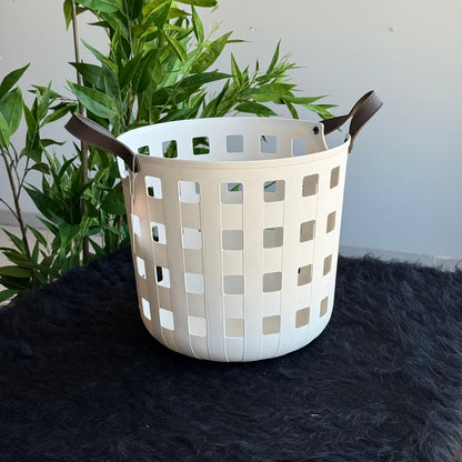 Multi-Purpose Round Storage Baskets With Handles