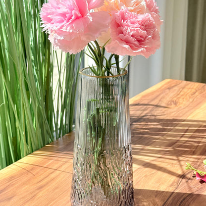 Modern Rippled Glass Vase