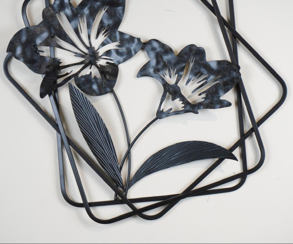 Elegant Black Metal Wall Art Decor