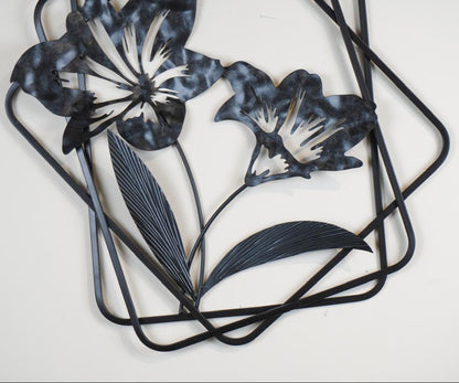 Elegant Black Metal Wall Art Decor