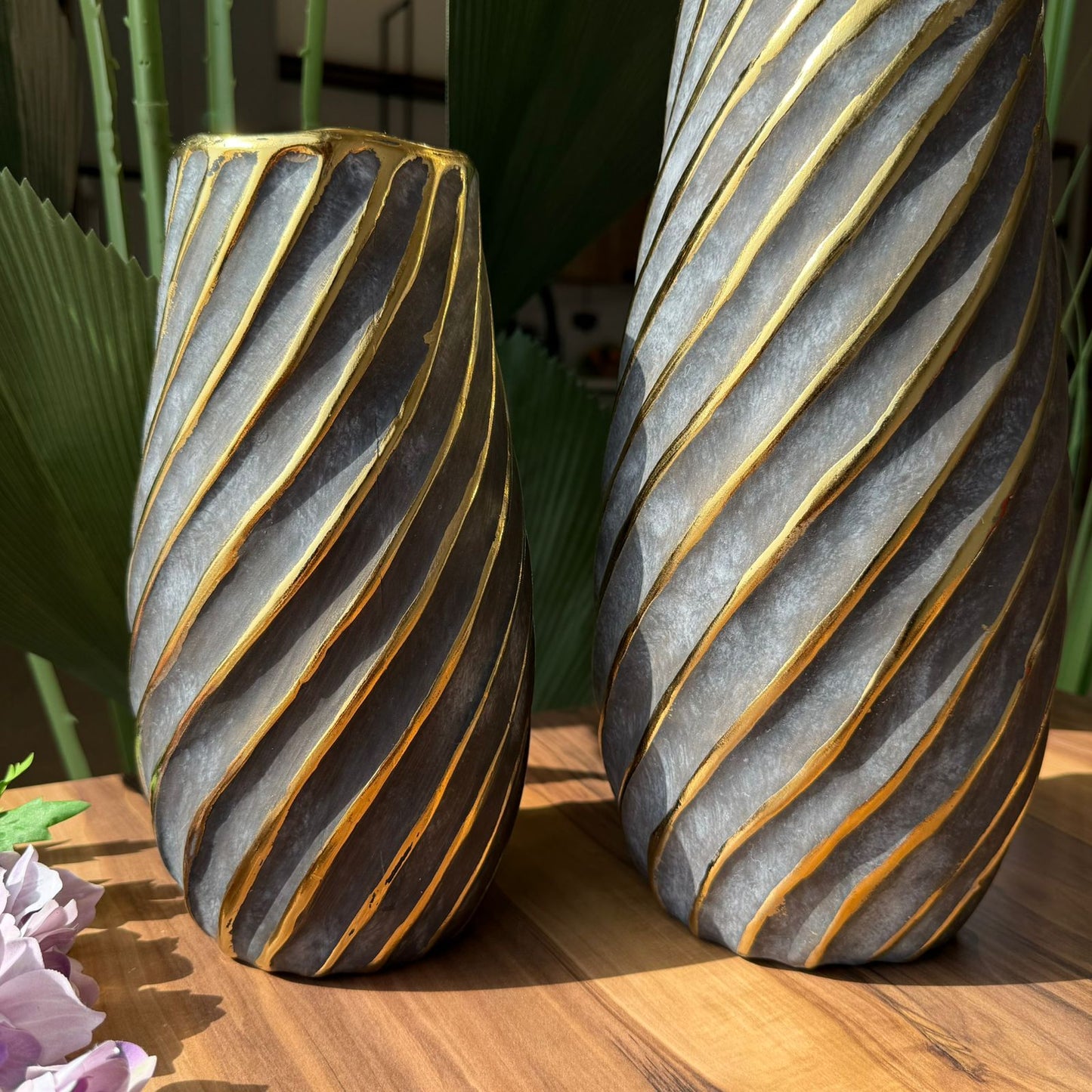 Golden Spiral Luxe Vase Collection
