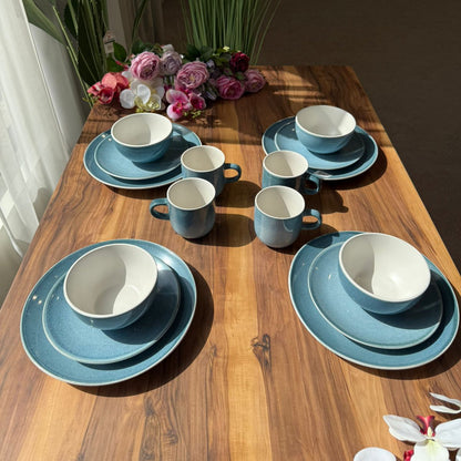 Celeste Wave-16-PCS Luxe Ocean Blue Dinnerware Set