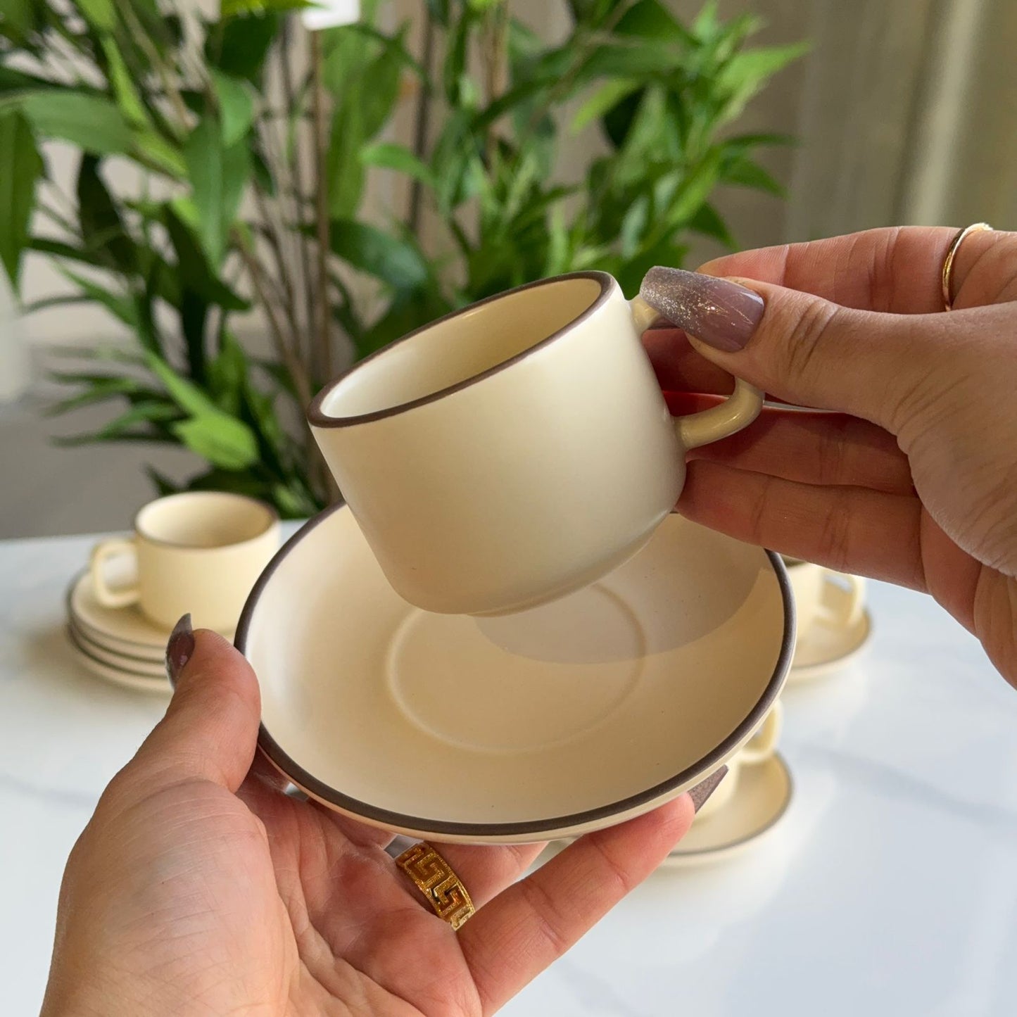 Elegant Luxury Coffee Cup & Saucer Set