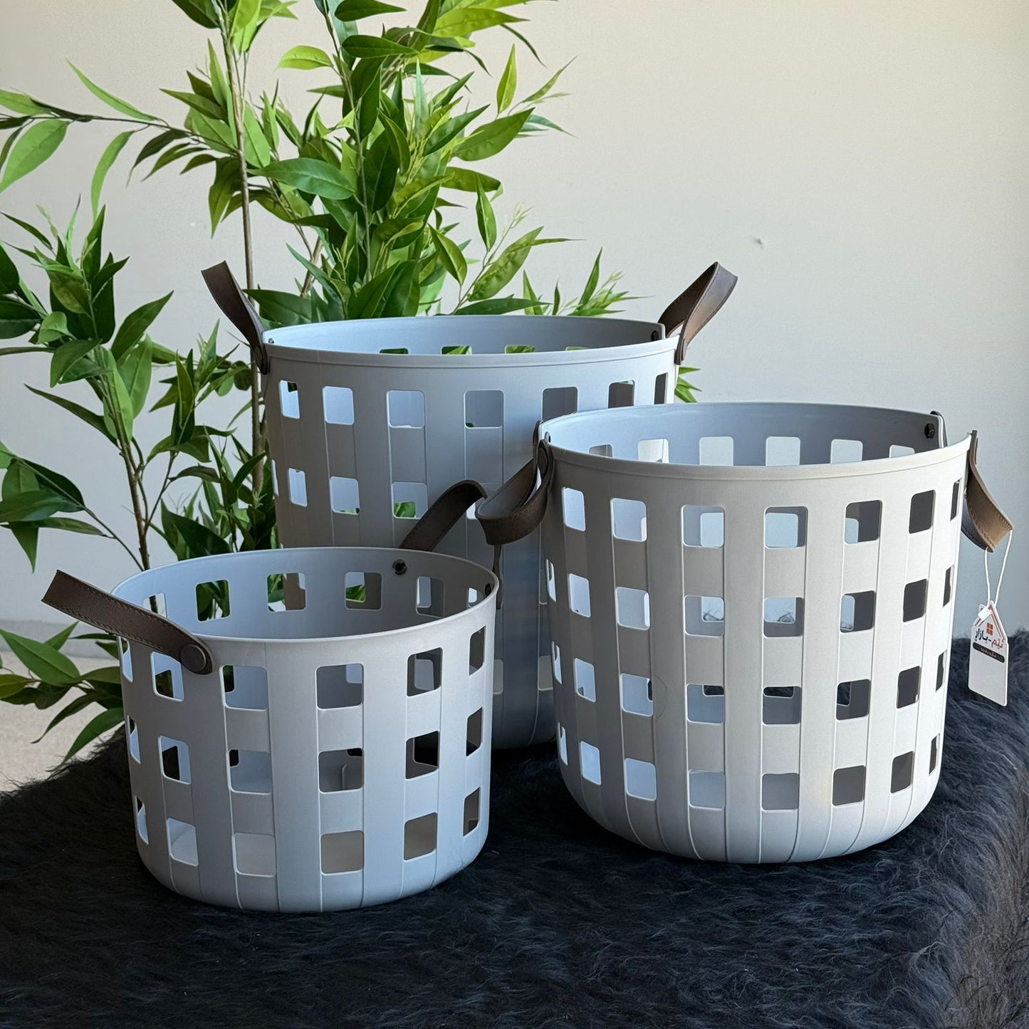 Multi-Purpose Round Storage Baskets With Handles