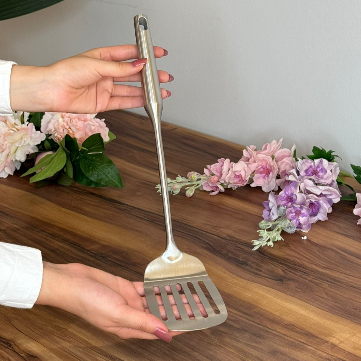 Elegant Gold Stainless Steel Cooking Utensil Set With Stand